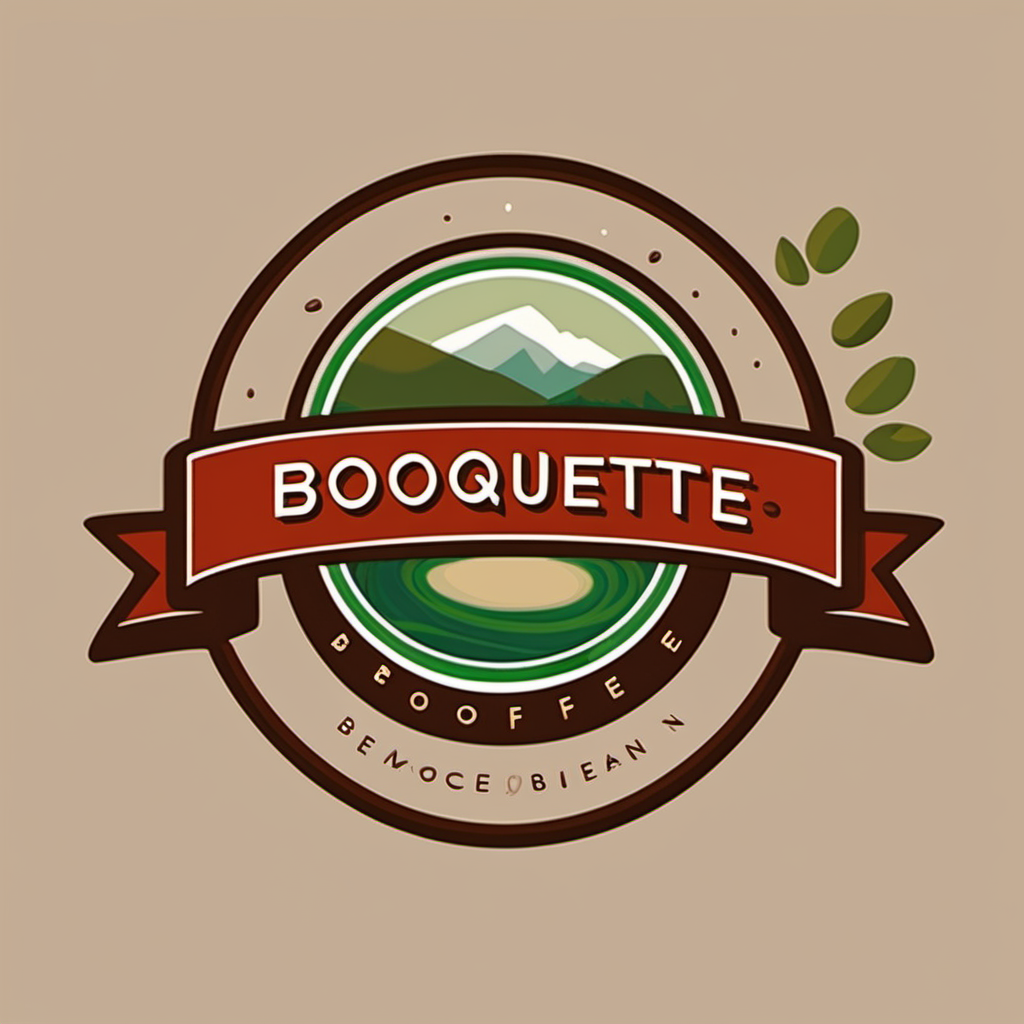  a Boquete coffee logo for a company called Boquete bean in the style of monet
