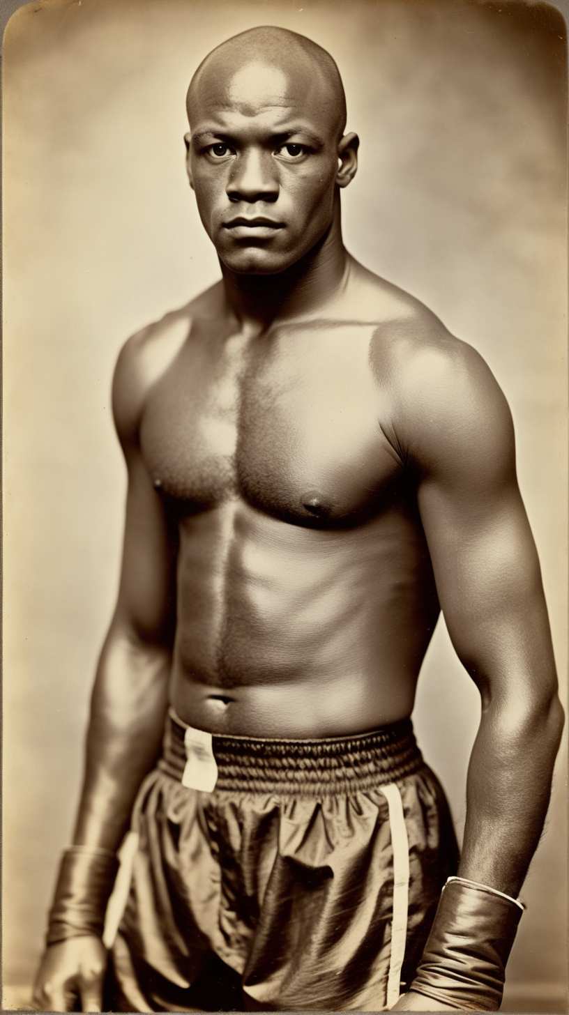 Bald Black boxer Jack Johnson