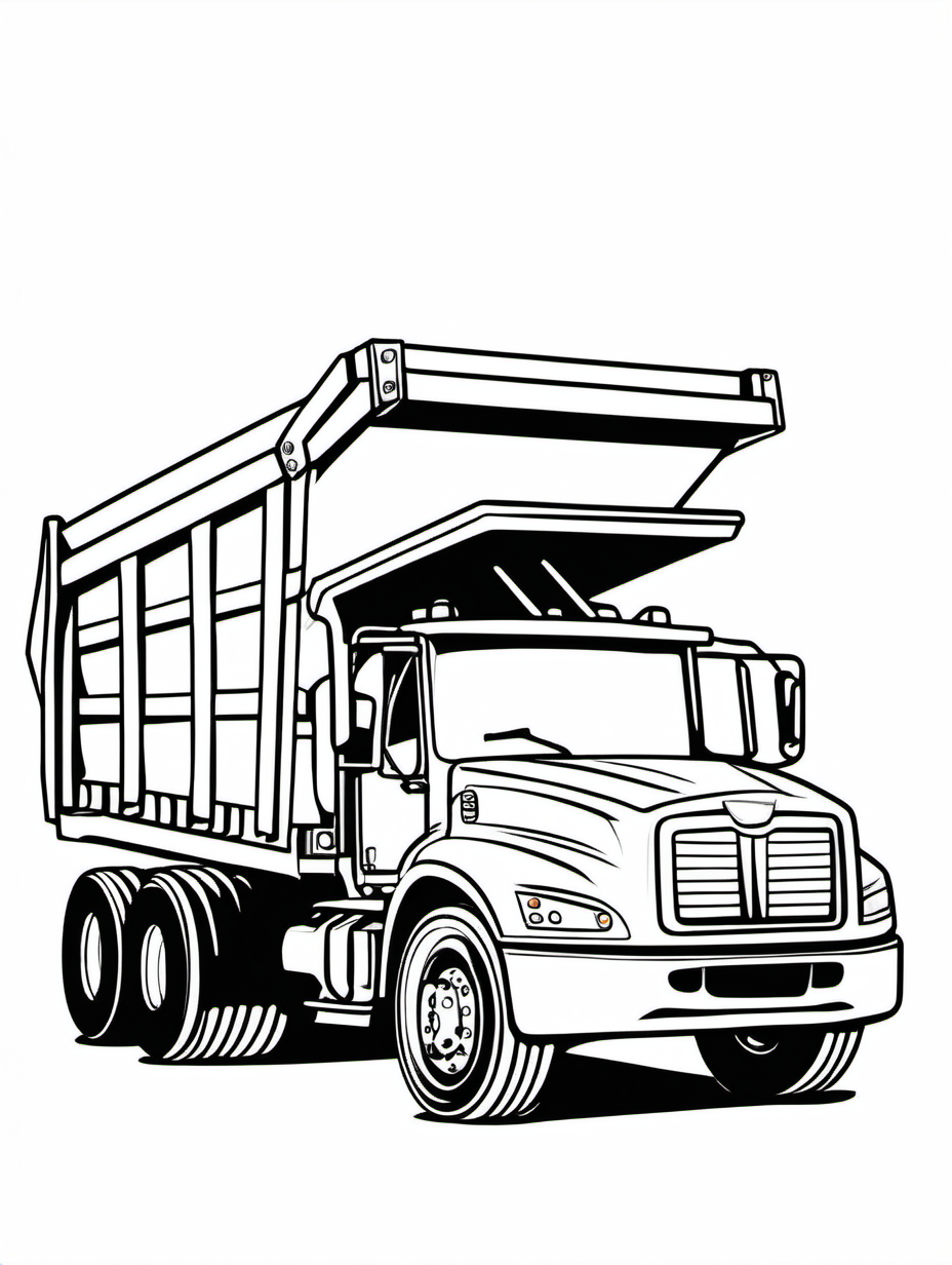 DUMP TRUCK FOR COLOURING BOOK