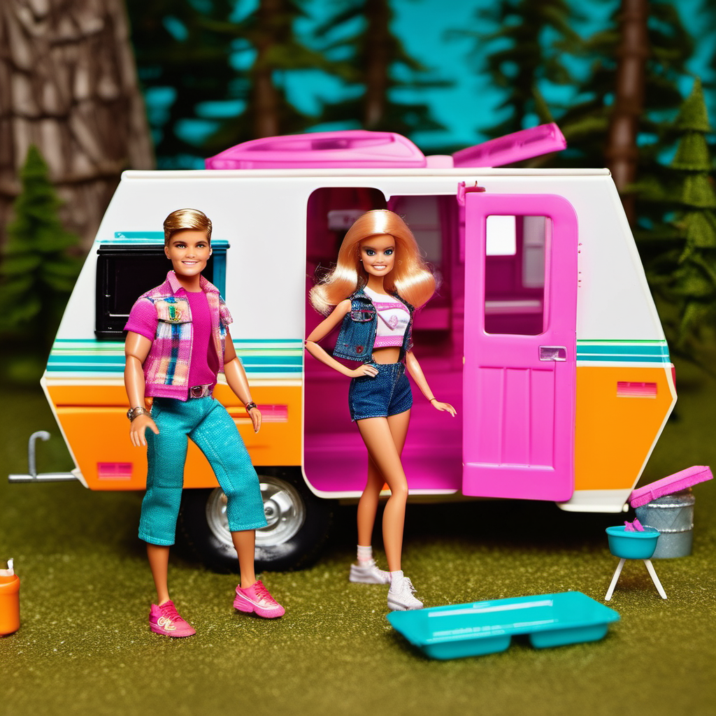 camper barbie and camper ken summer camp