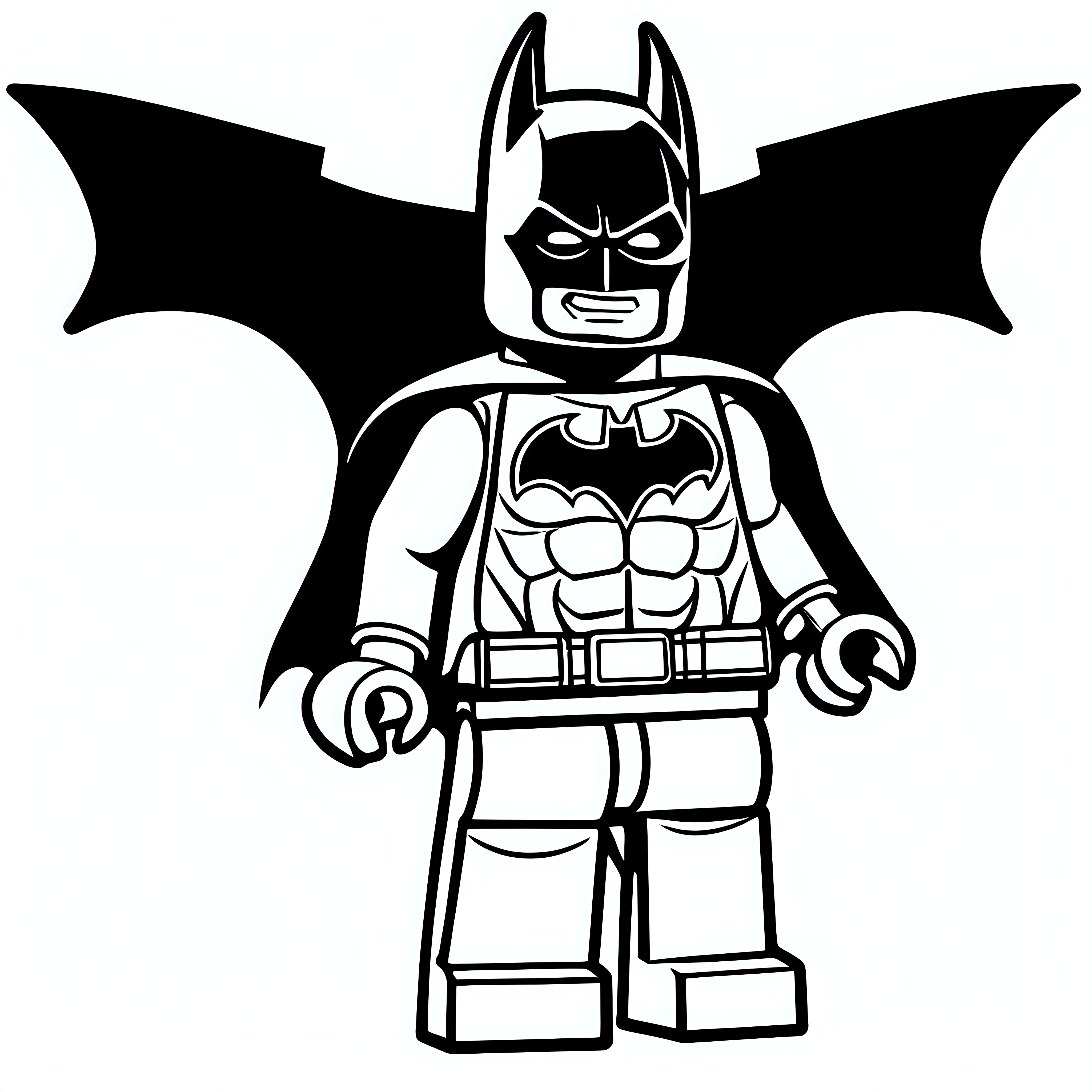 Lego Batman Lineart cartoon kids