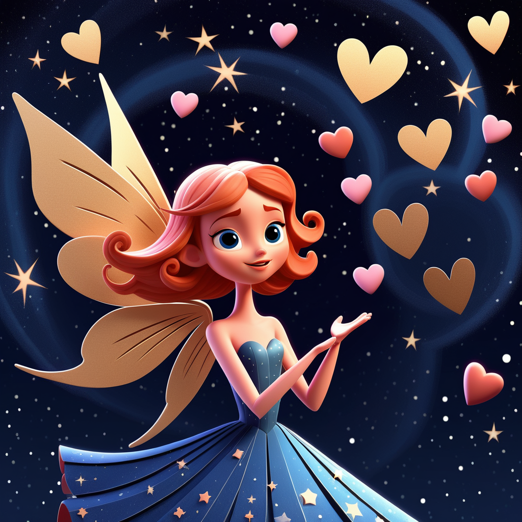 envision prompt Celestial Fairy Valentines reimagined in a