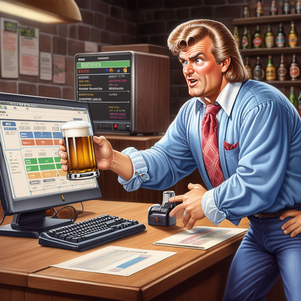 Boss of Beer Brewing Company looking Like from the 80s telling employee to Build a dashboard in 5 Minutes