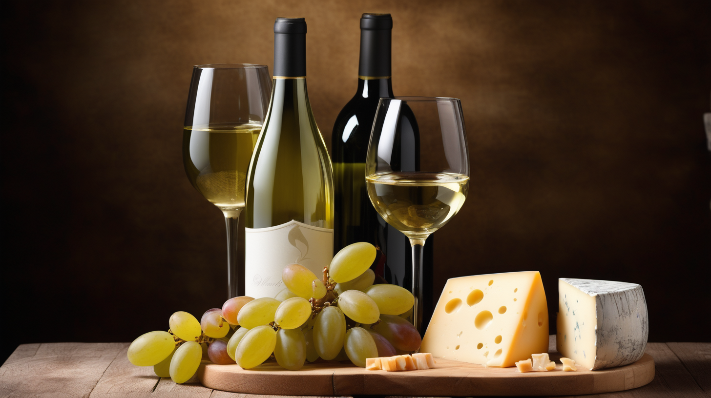 white wine in a wine and cheese setting