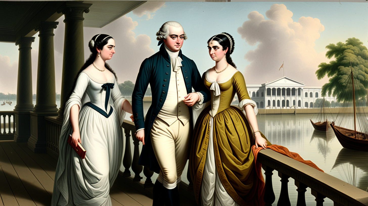 On 25 September 1783, at the bank of kolkata Hooghly river Jonas and Maria walks out of the dock,Jones arrived in a carriage to take up his appointment as a Junior Judge of the Supreme Court at Fort William,