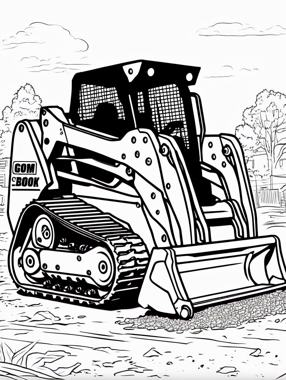 PICK SKID STEER FOR COLOURING BOOK
