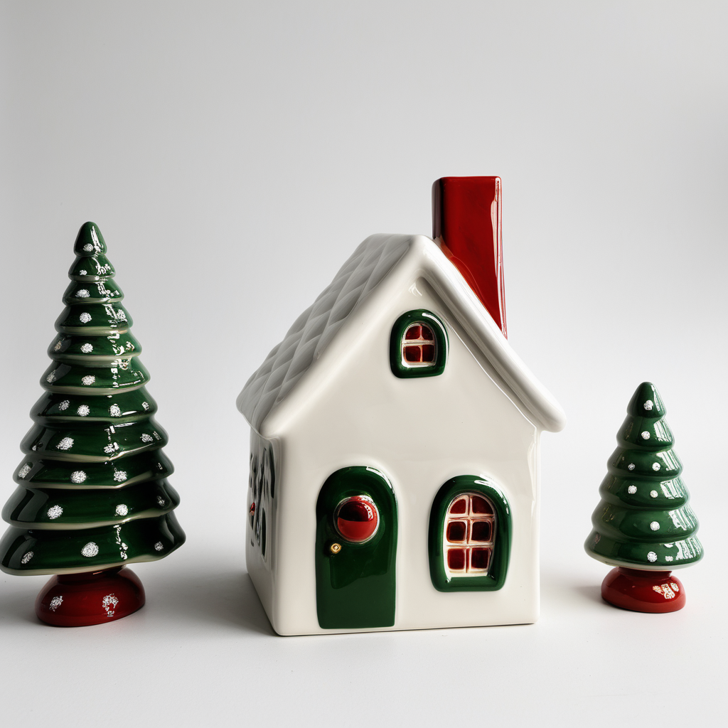 Christmas ceramic simple house