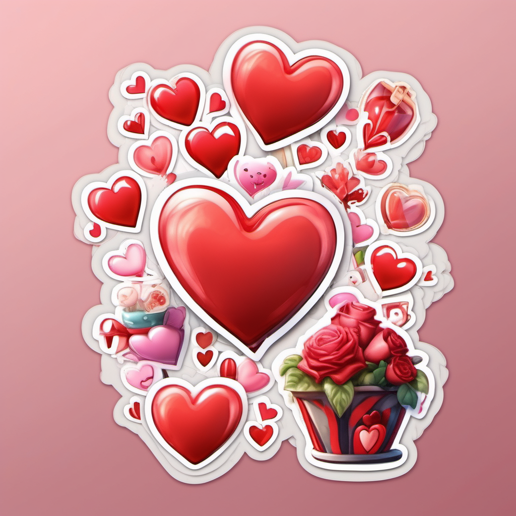 sticker valentine heart so cute bigcartoon fairytale incredibly
