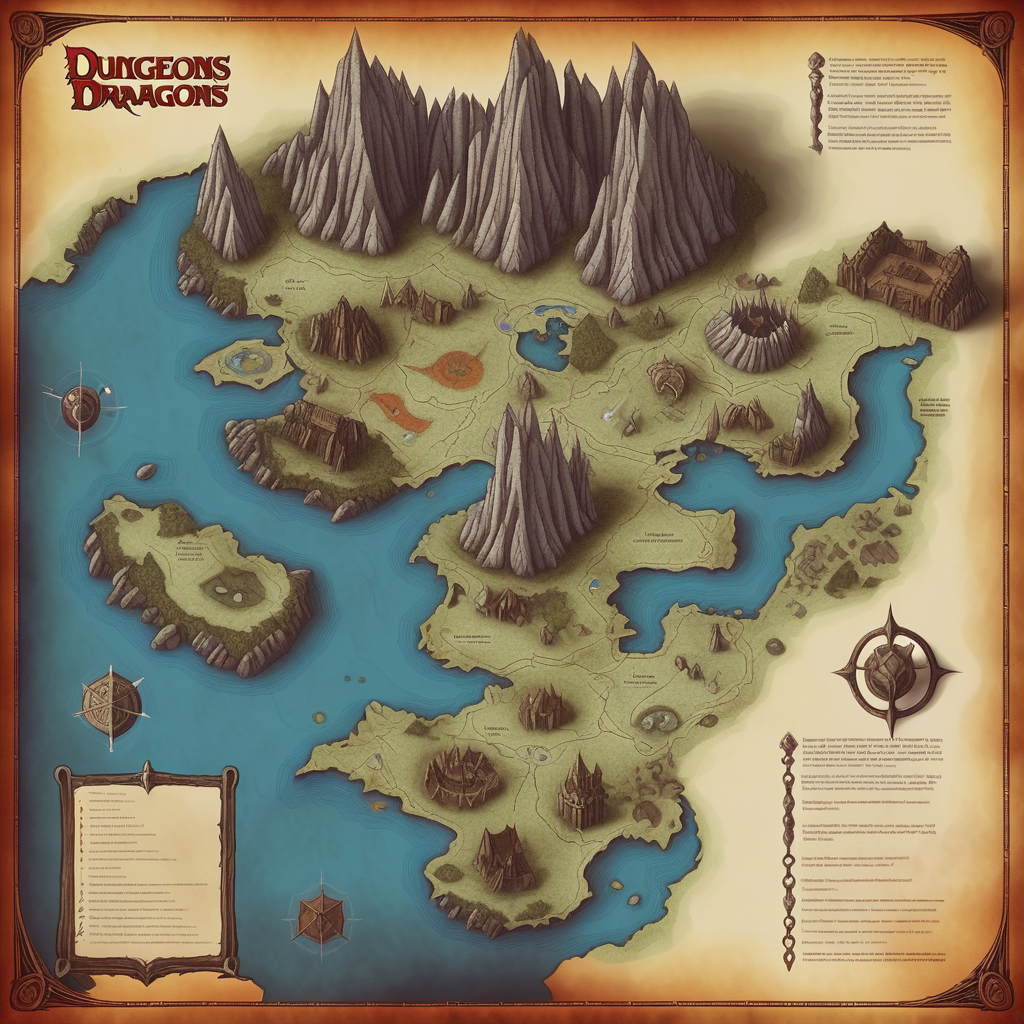 Dungeons and Dragons large map of a country