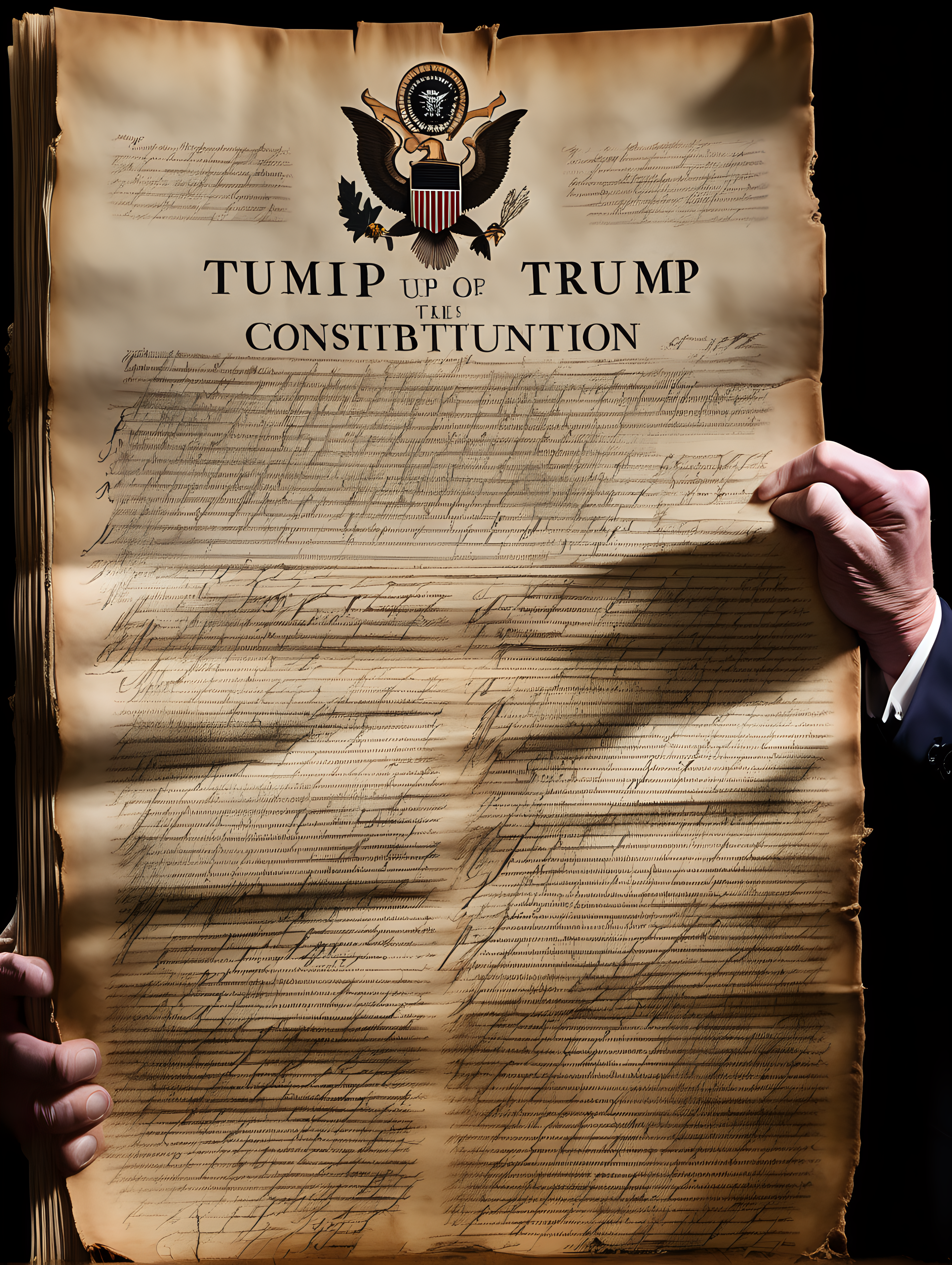 Donald Trump rips up the constitution
