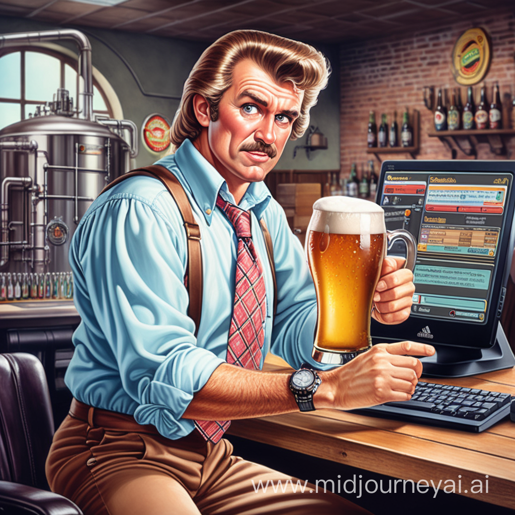 Boss of Beer Brewing Company looking Like from the 80s telling employee to Build a dashboard in 5 Minutes 