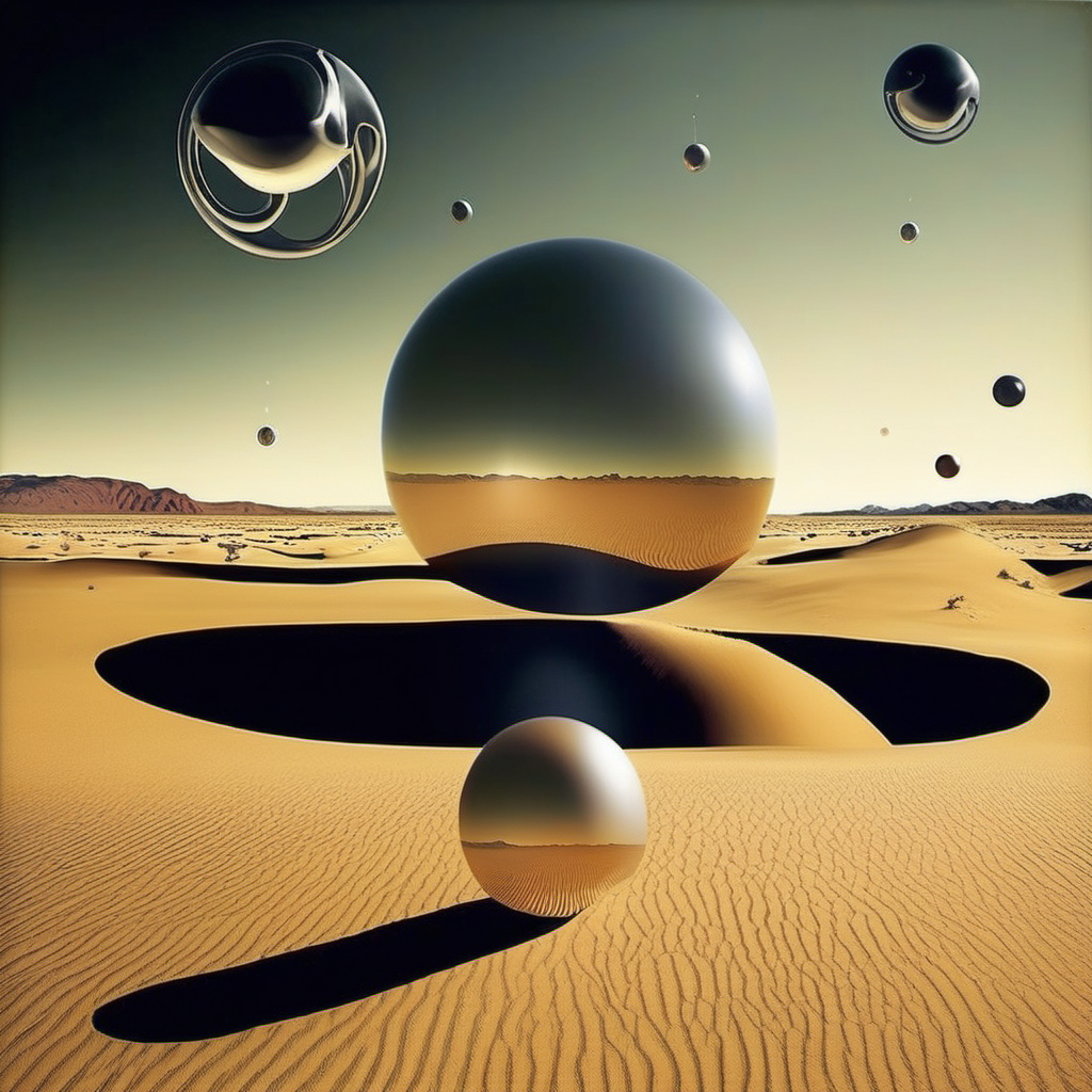 surrealism 1920s new zealand desert alien orbs
