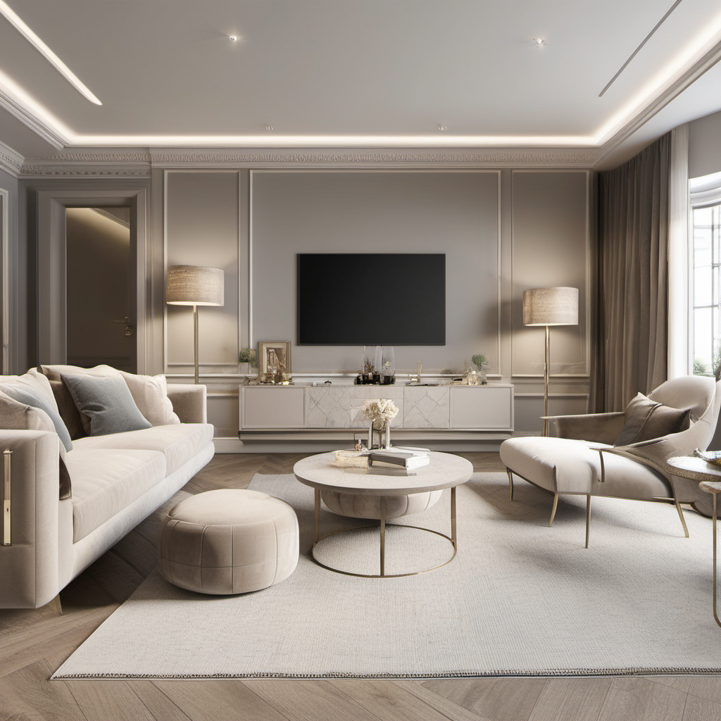 Interior design render of luxury apartment in the