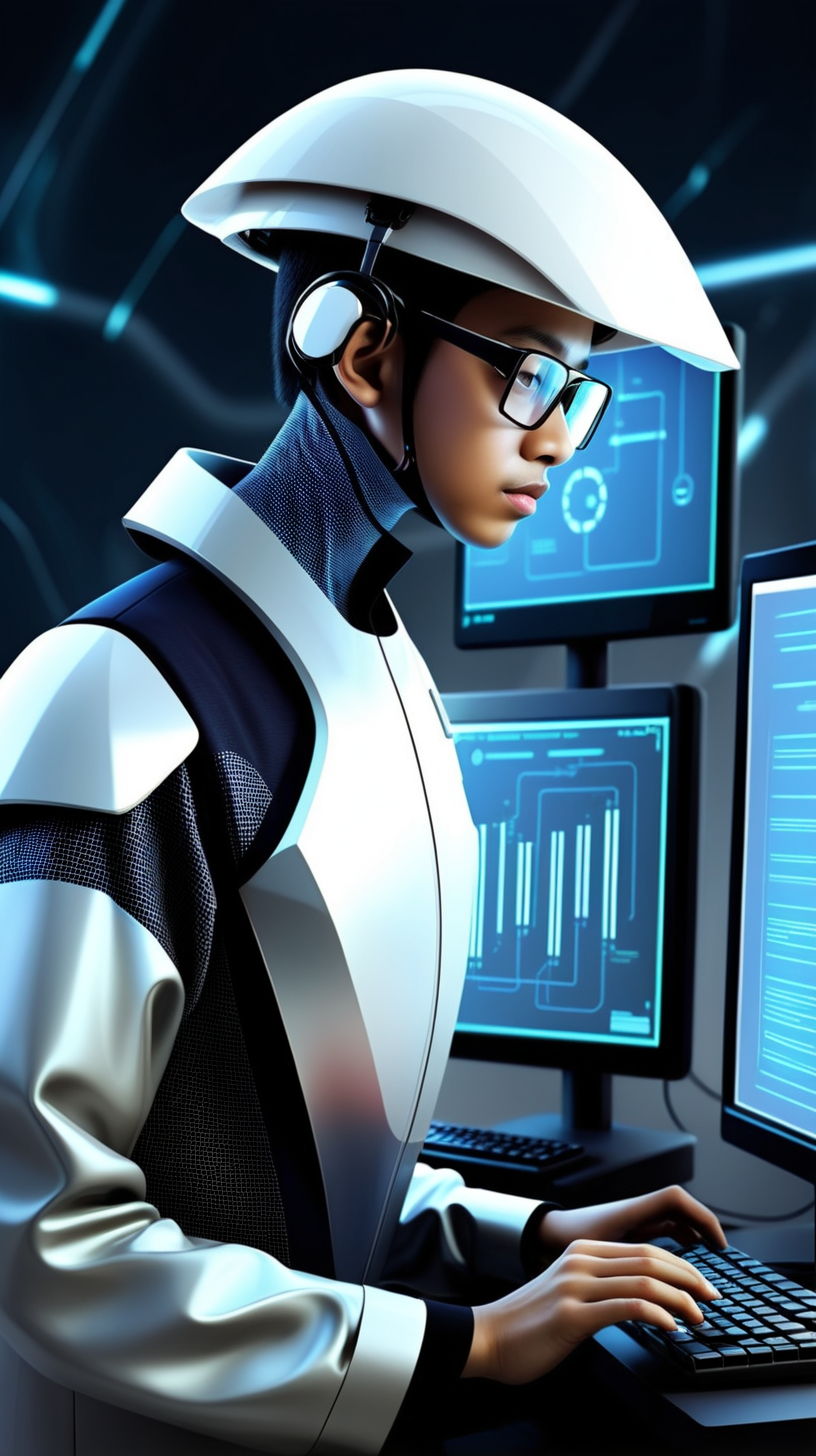 futuristic Pertamina IT programmer