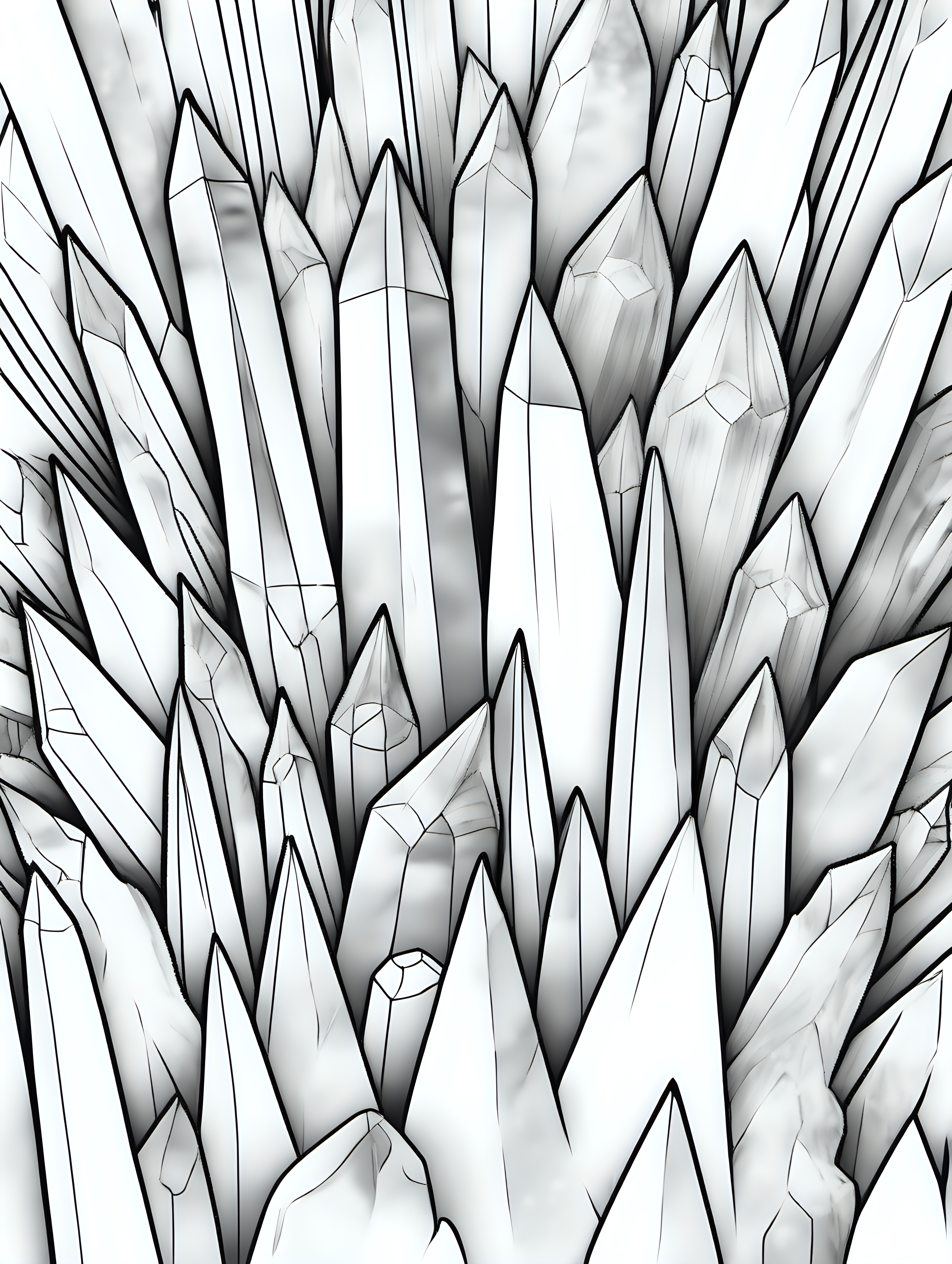 quartz crystals coloring page simple draw no colors