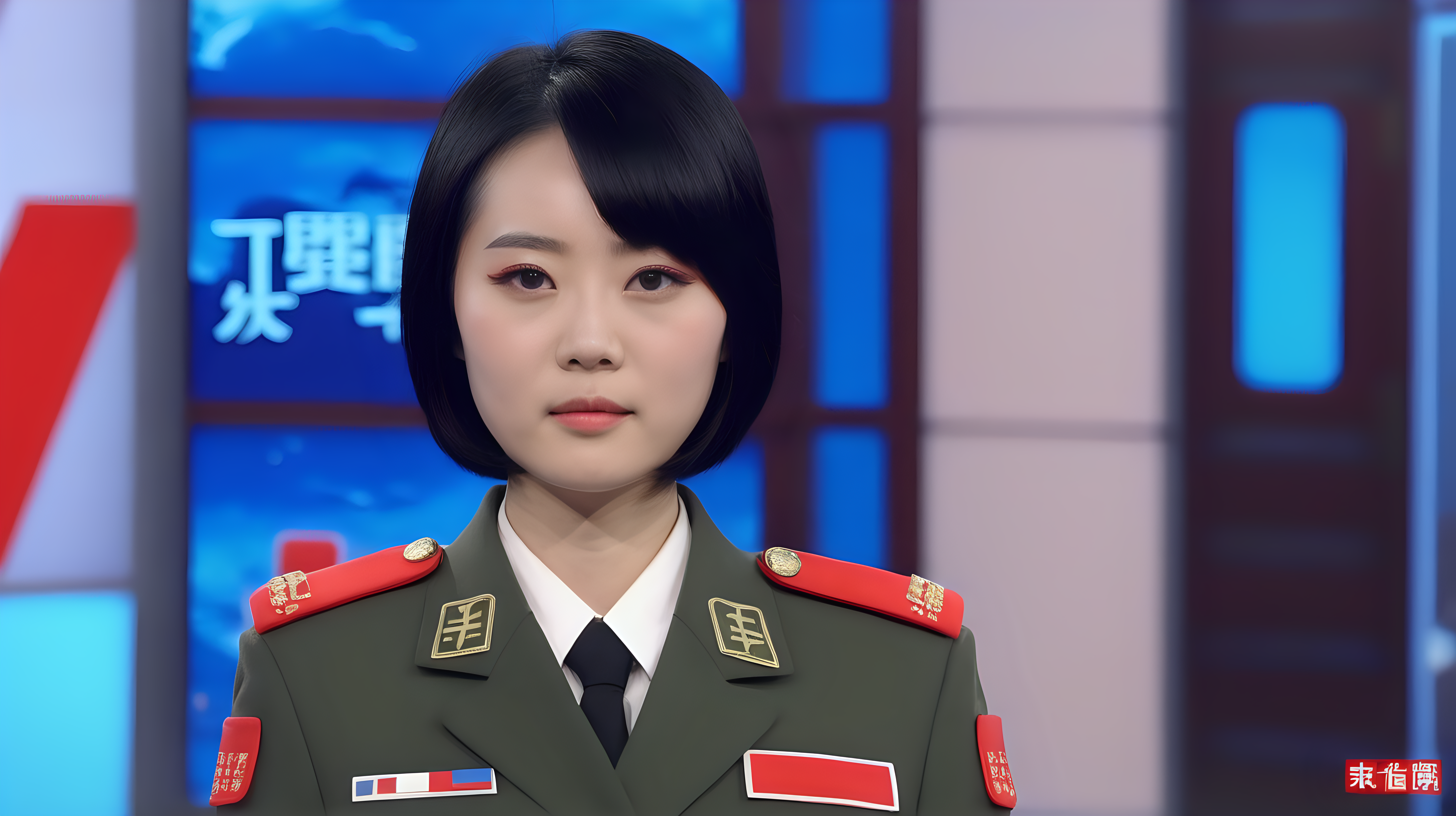 A Chinese female soldier of the Rocket ForceYoung