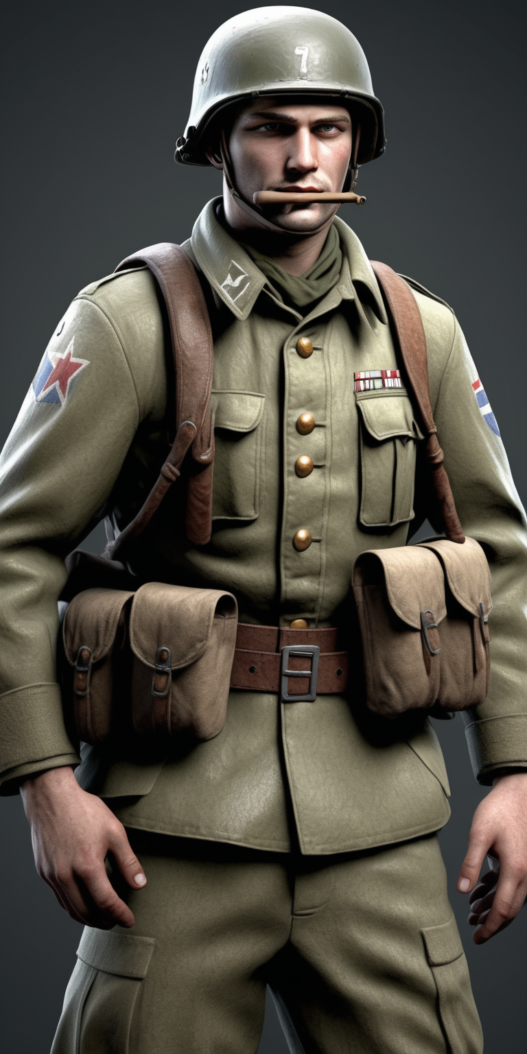 Realistic WW2 tank soldier
