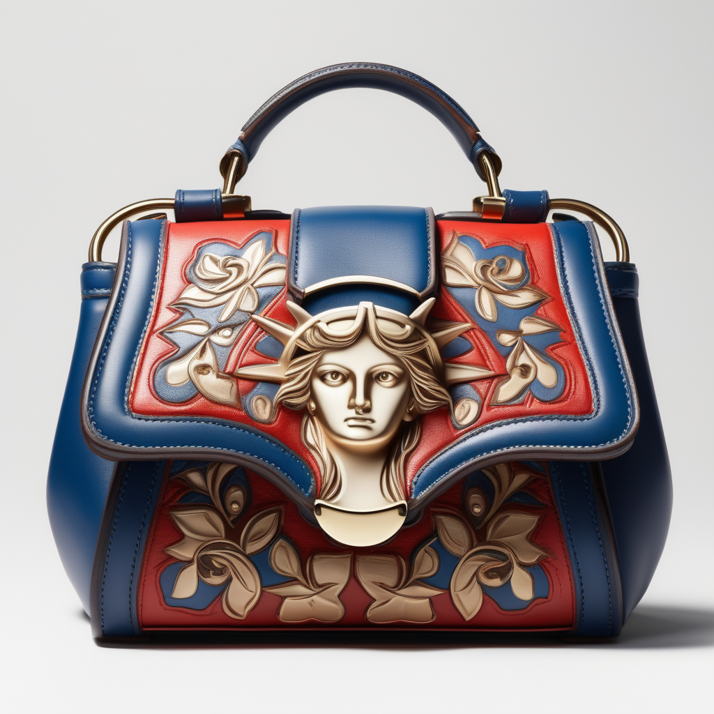 Liberty motif inspired luxury small leather bag one