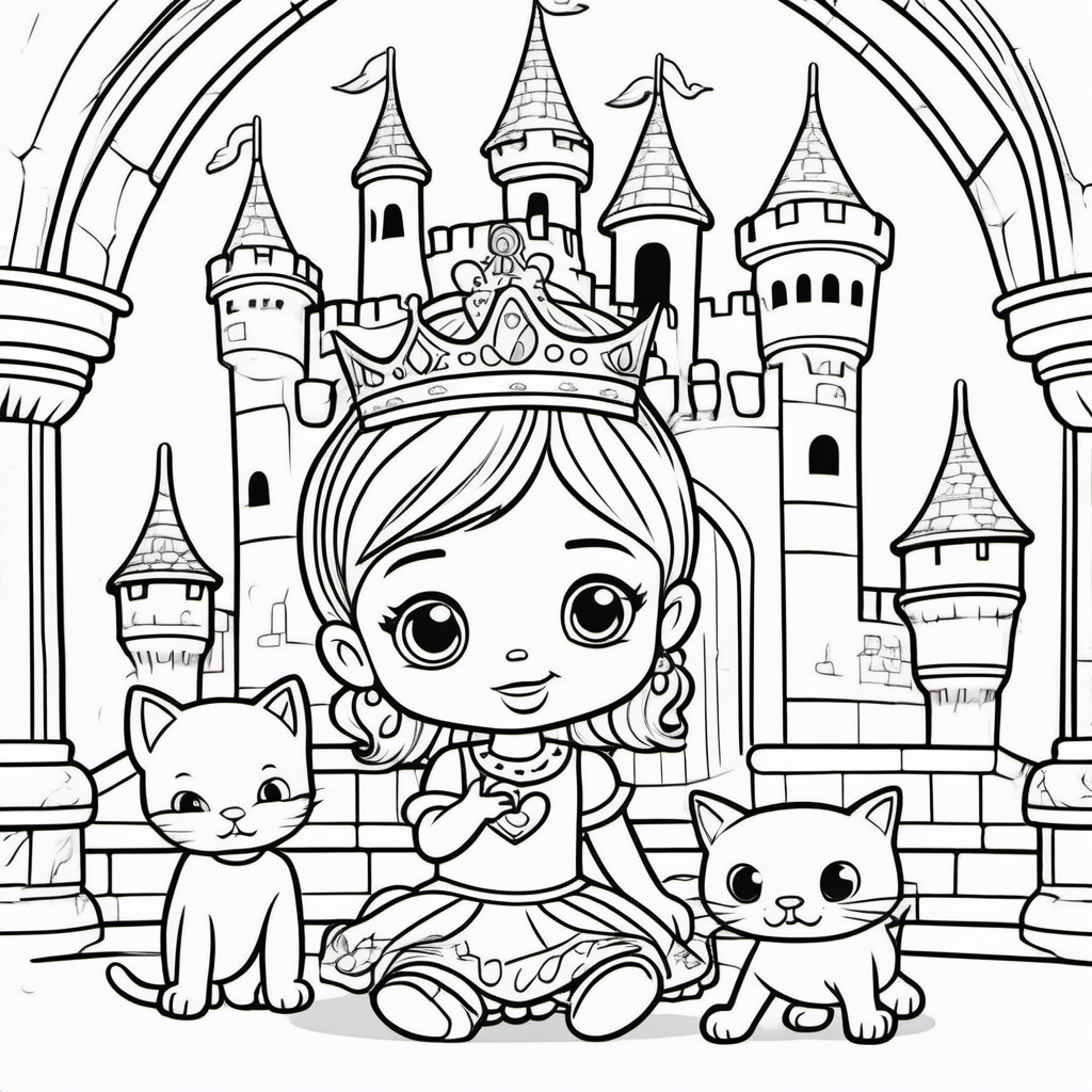 coloring pages for young kids a toddler princess