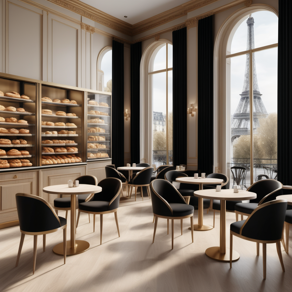 A hyperrealistic image a grand Modern Parisian gourmet