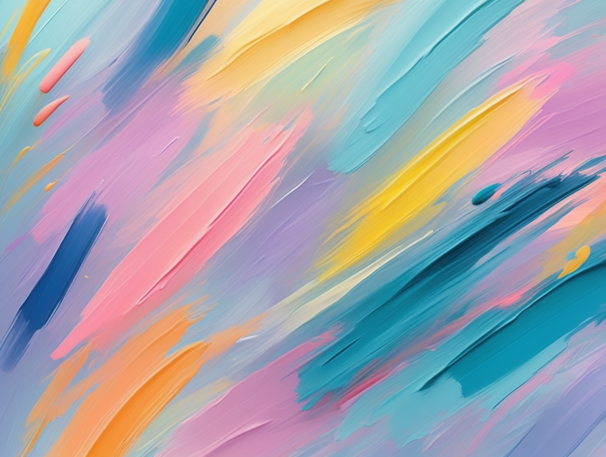 abstract brush strokes of bright pastel colors; high octane