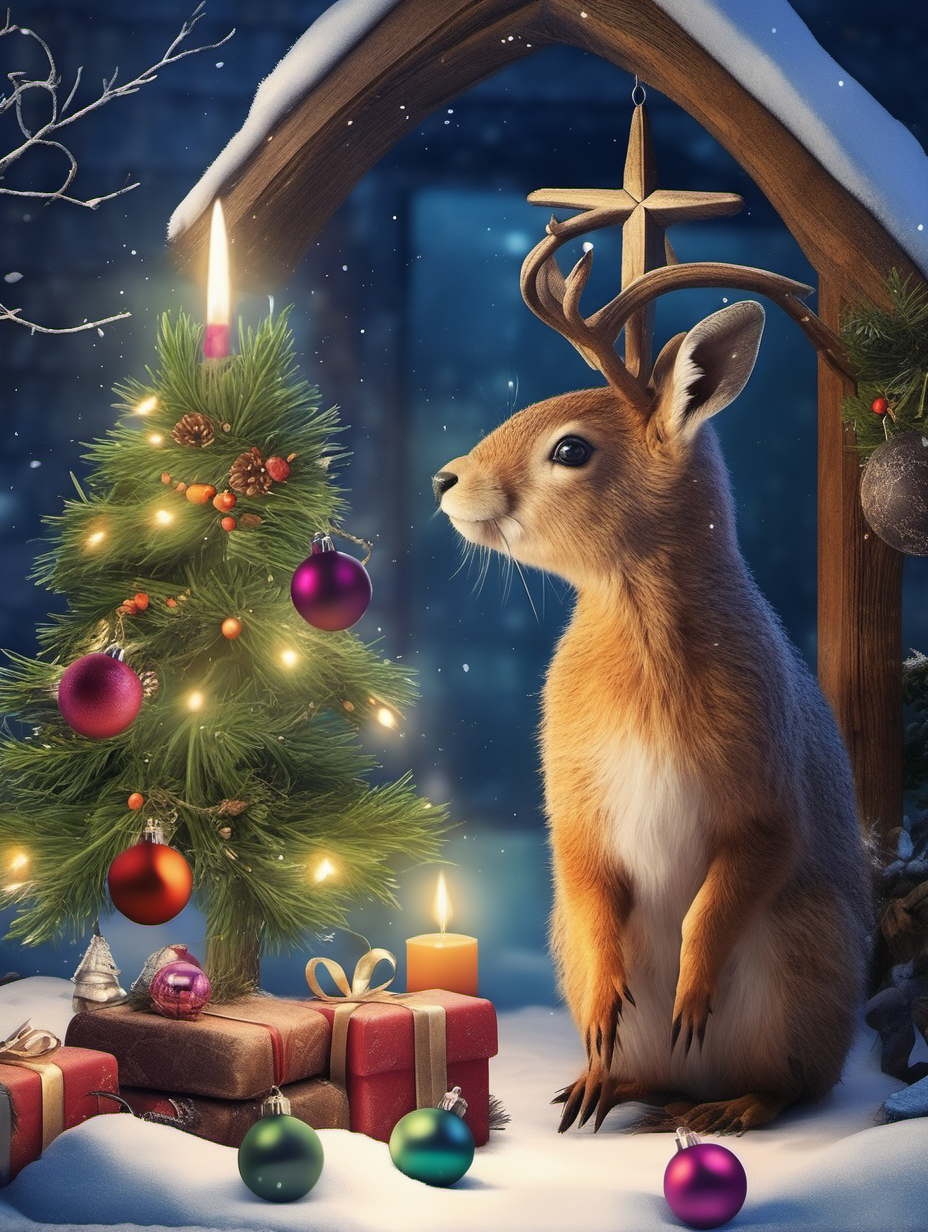 magical christmas advent animals