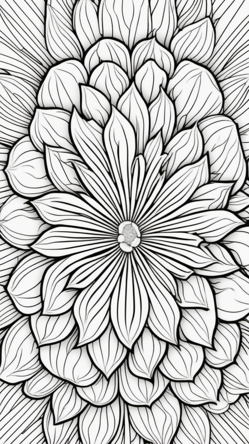 Anemone, mandala background, coloring book page, clean line art, no color