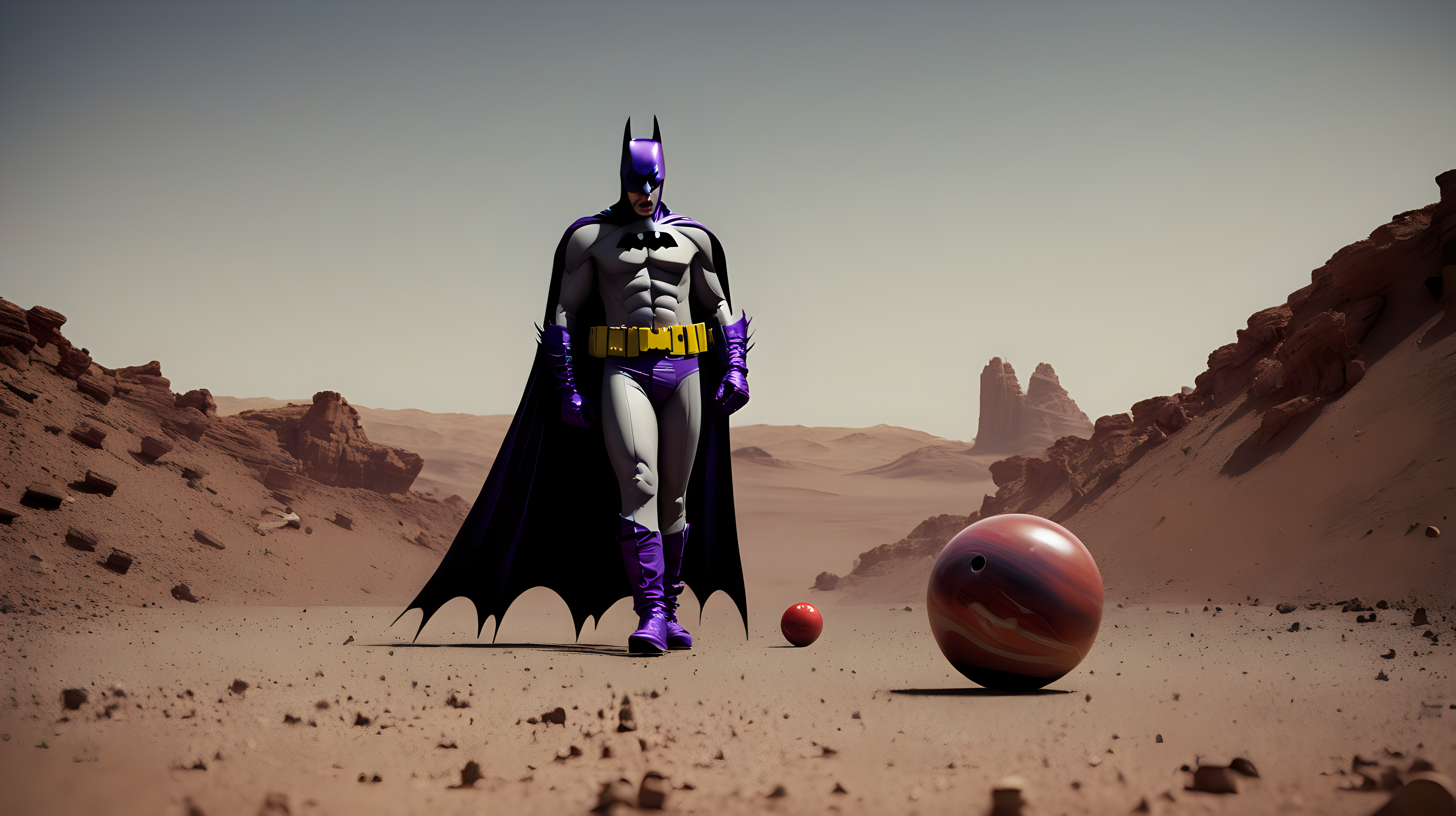 Batman & the Joker bowling on Mars