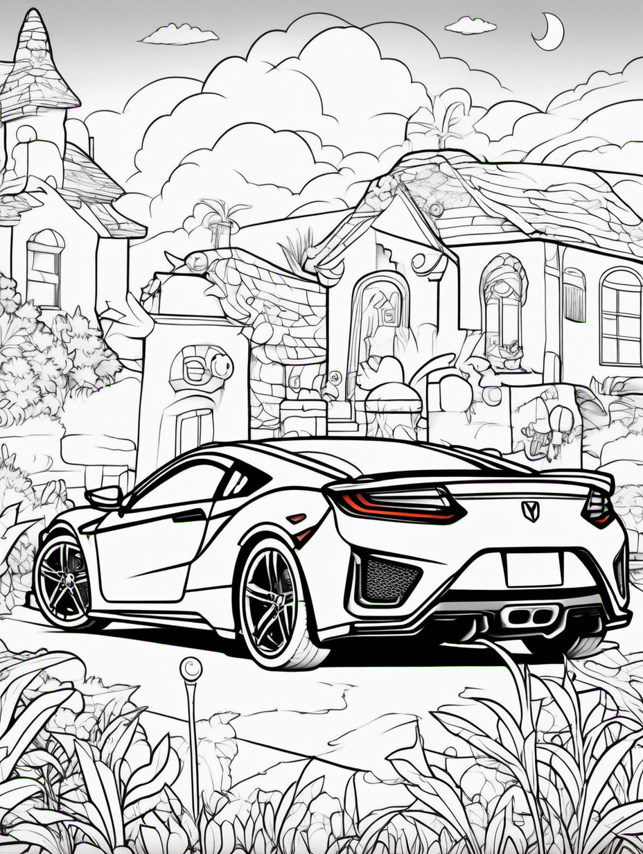NSX for childrens coloring book