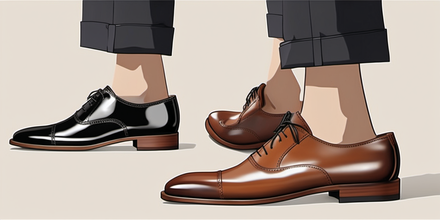 oxford and derby shoes in black or brown