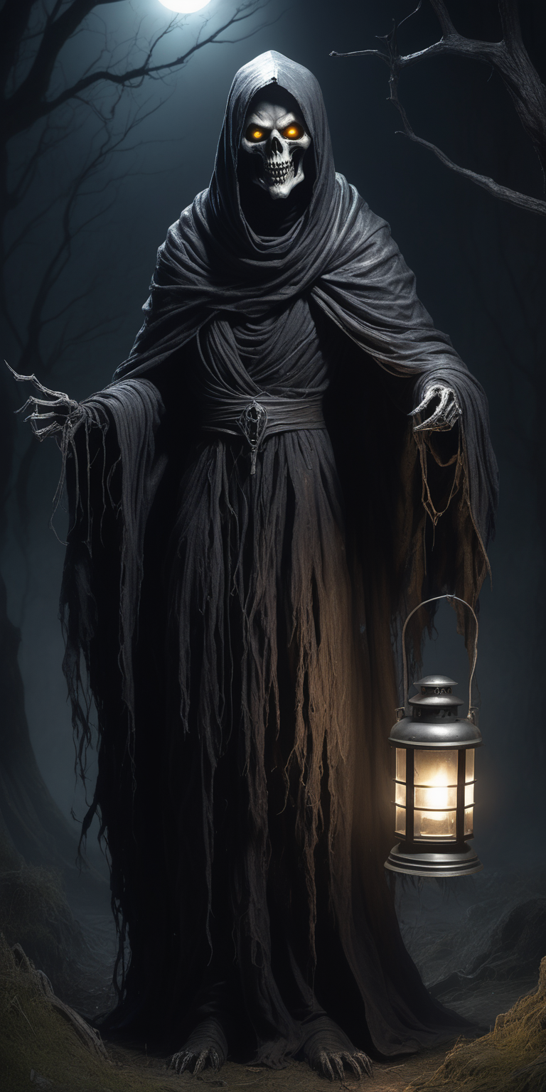realistic wraith with a lantern