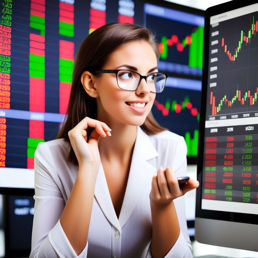 woman investing in the stock market