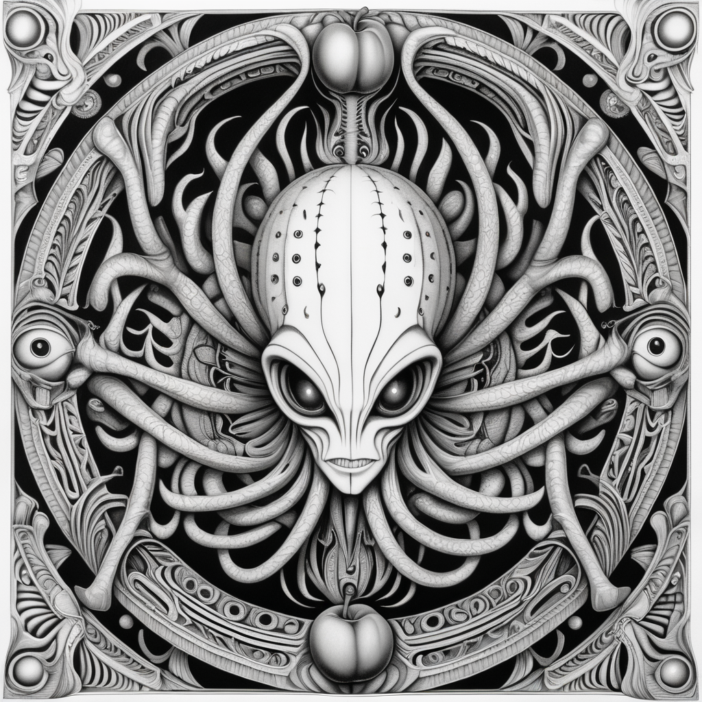 black white coloring page high details symmetrical mandala