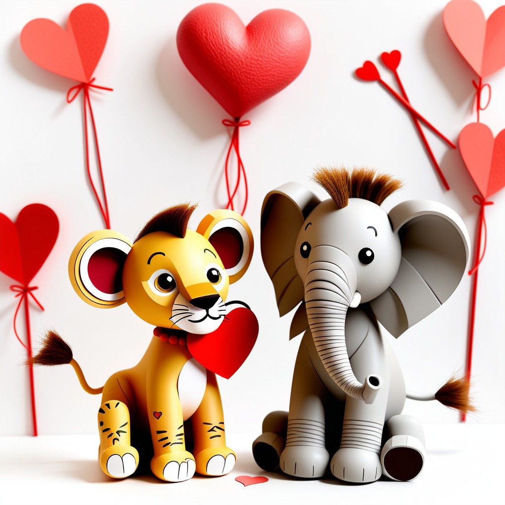 envision prompt Handmade Safari Valentine Crafts showcasing safari