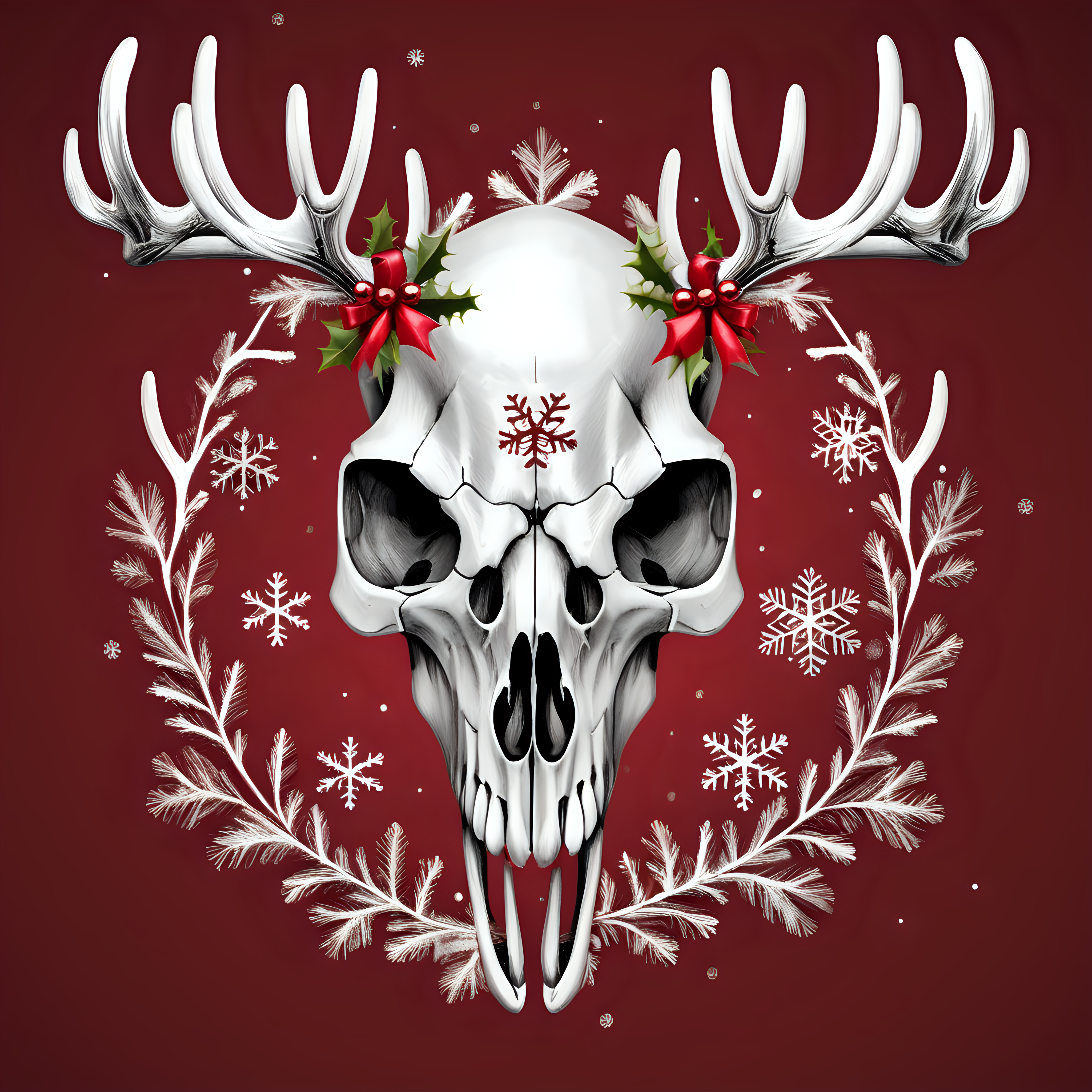 reindeer skull christmas