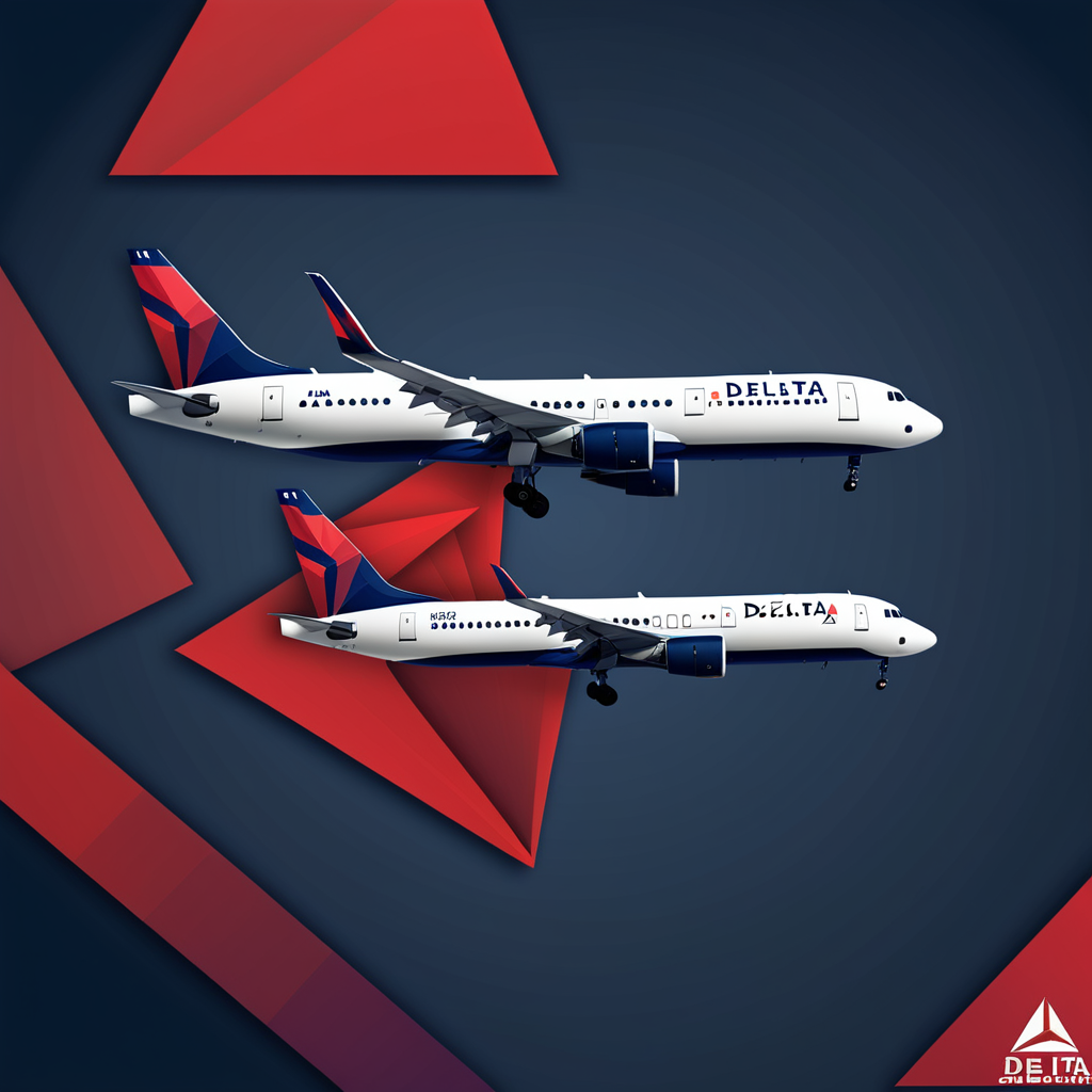 delta airlines uçak radarı için tasarım. delta airlines logo renklerini kullanın. çerçeve kullanma. tam ekran olacak. icon efekti kullanma.