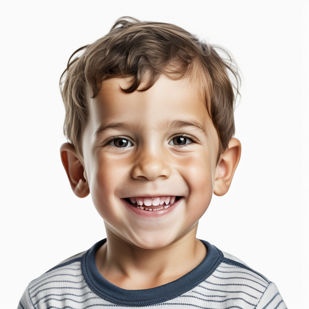 white backgroundreal facewhole head3yearold childboyappearance for Spainsmiling