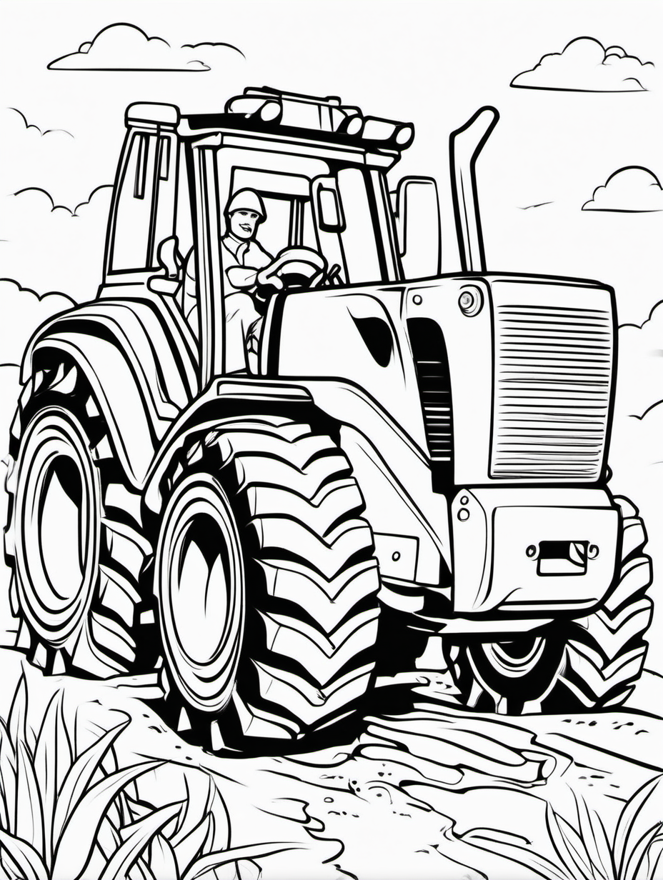 DIGGER FOR COLOURING BOOK