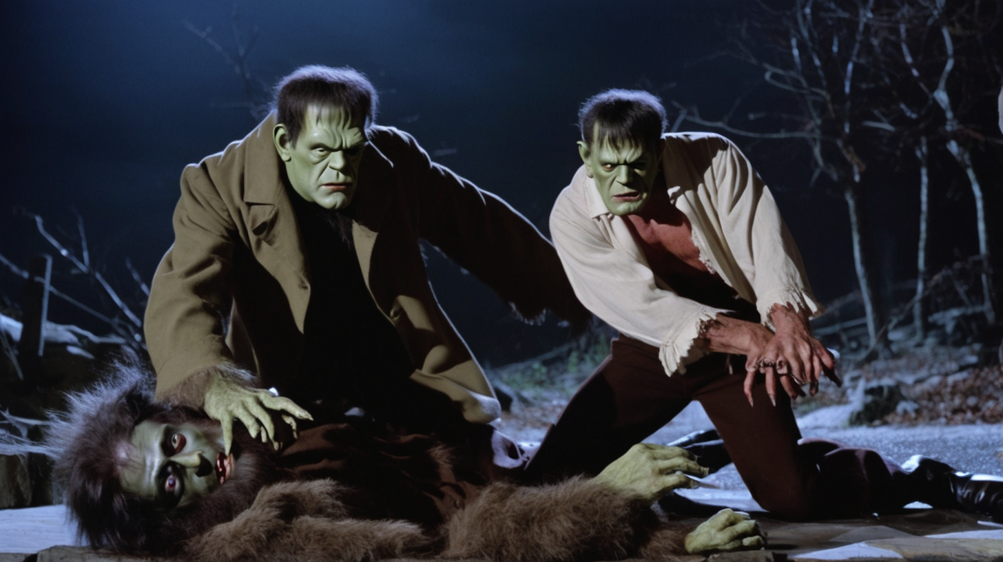 Frankenstein killing the wolfman