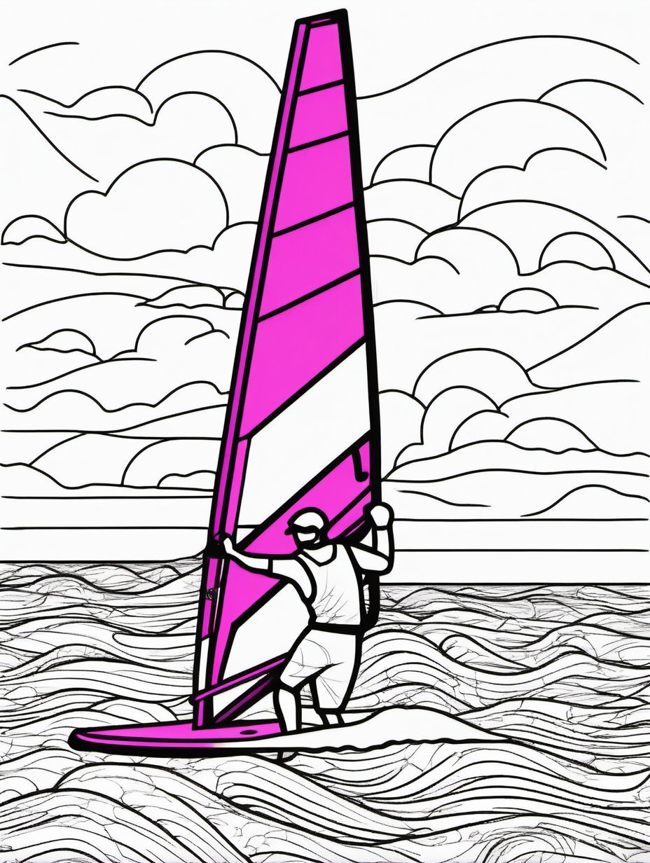 icono windsurf para colorear 