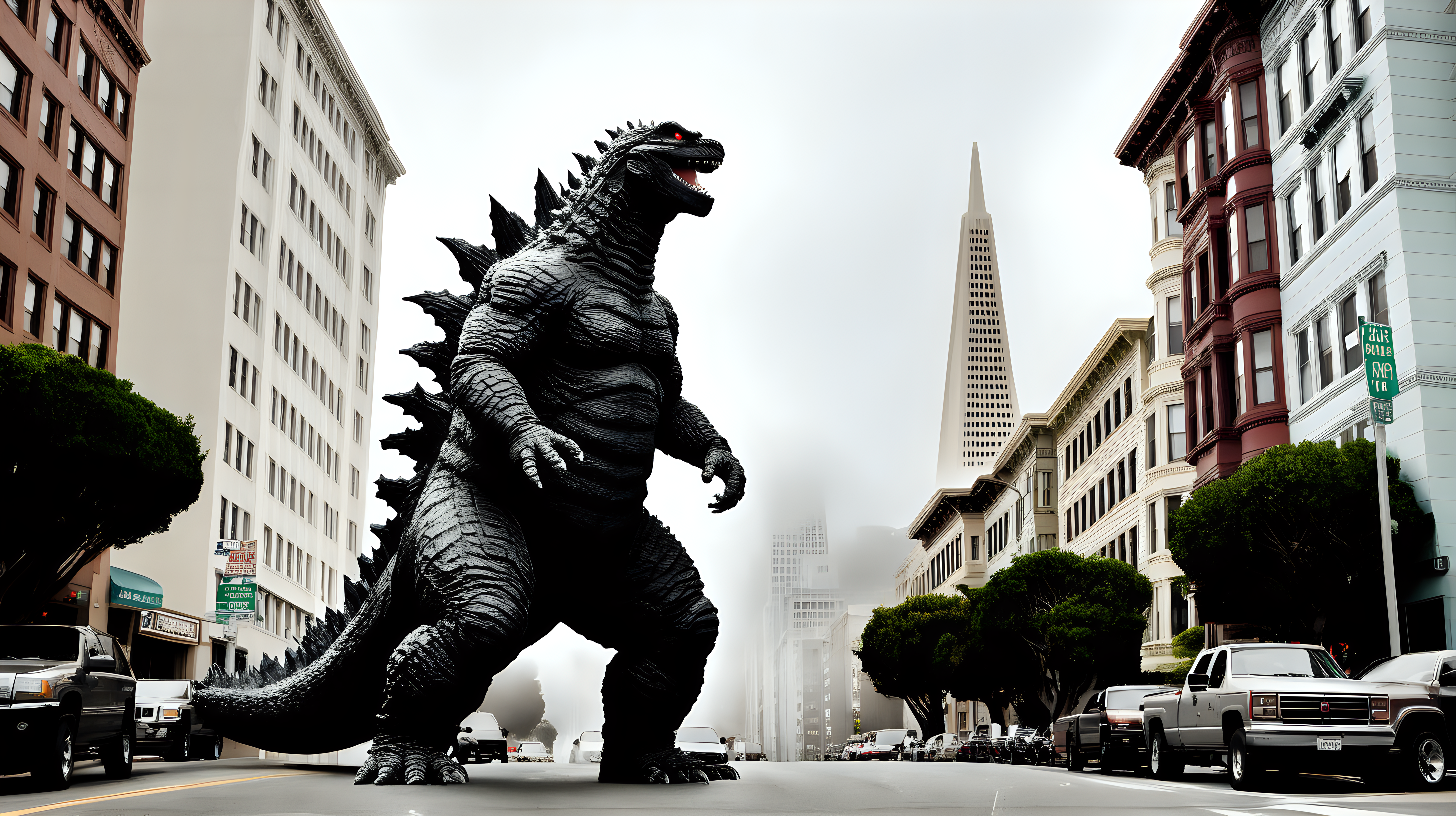 Godzilla on the streets of San Francisco