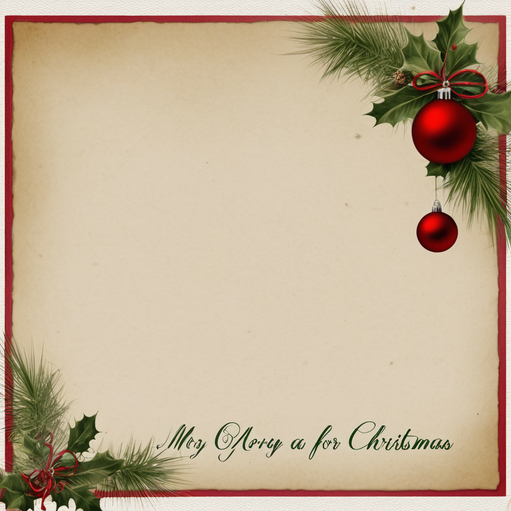 A post card for Christmas, size 1080x1080, do it as simple as you can, no write needed