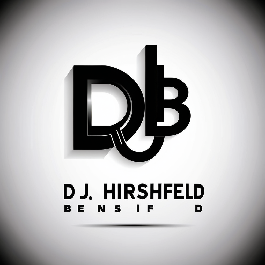 Make me a logo for DJ Ben Hirshfeld.Use a modern and bold font for the text "DJ Ben Hirshfeld." Consider a clean and stylized typeface that reflects a contemporary and professional look.There should be at least two musical signs.The name DJ Ben Hirshfeld is black in color