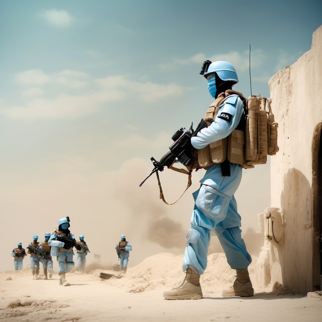 Peacekeeping Interventions A hopeful image depicting peacekeepers as