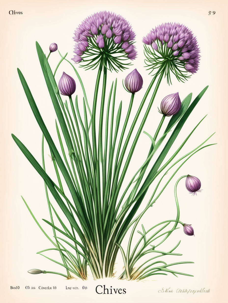 chives botanical illustration