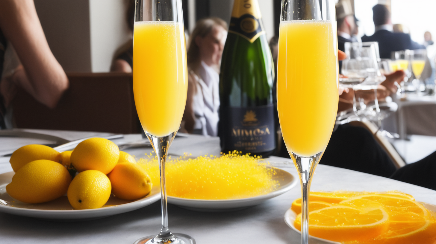 A mimosa and champagne at brunch

