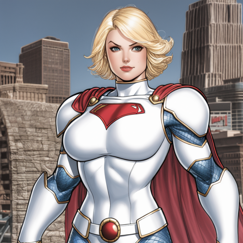 powergirl wearing armor