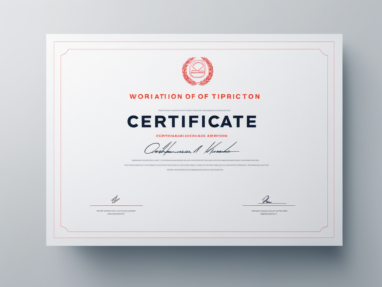 minimalist certificate won by the director of the agency
