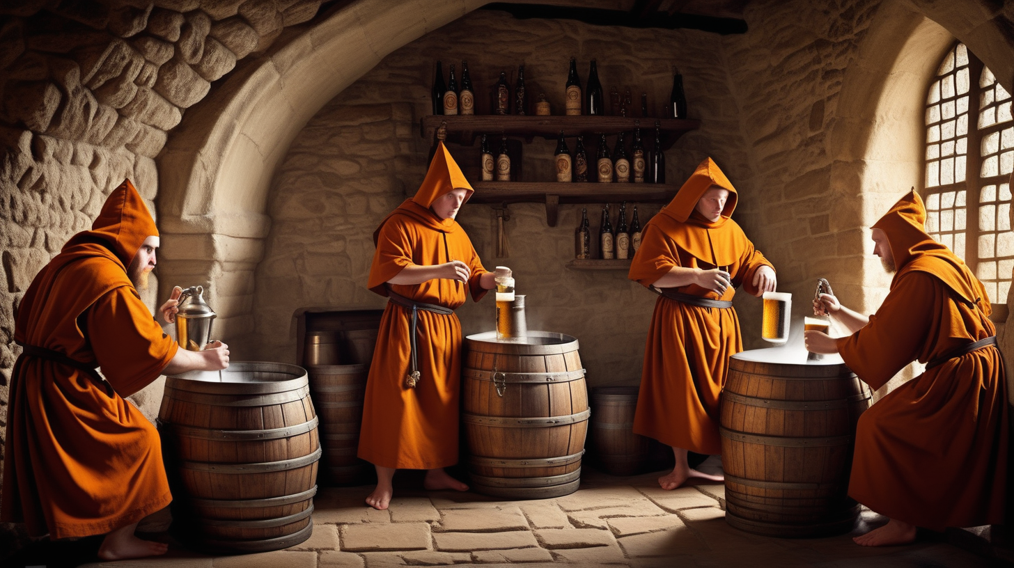 monks brewing beer in medieval times