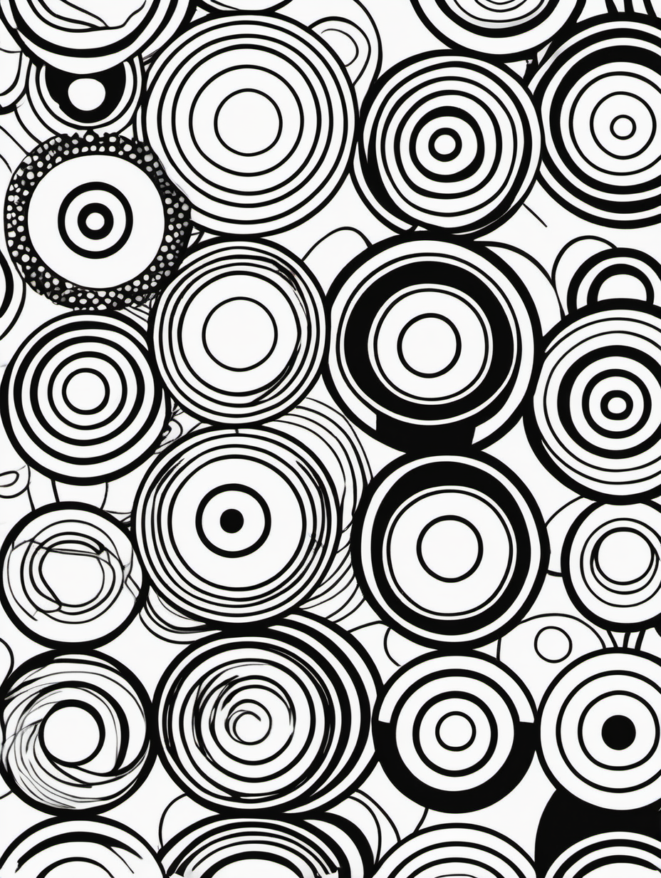 perfect patterns circles coloring page simple draw no